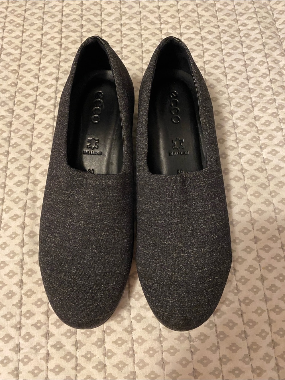 Like New‼️‼️Ecco Women's Slip-On Wedge Shoes in Charcoal Gray